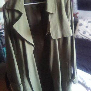 Banana Republic Factory Soft  Trench Coat Military green, Medium, Women's